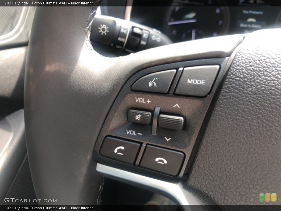Black Interior Steering Wheel for the 2021 Hyundai Tucson Ulitimate AWD #141339474