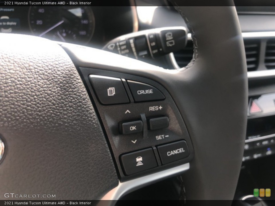 Black Interior Steering Wheel for the 2021 Hyundai Tucson Ulitimate AWD #141339489