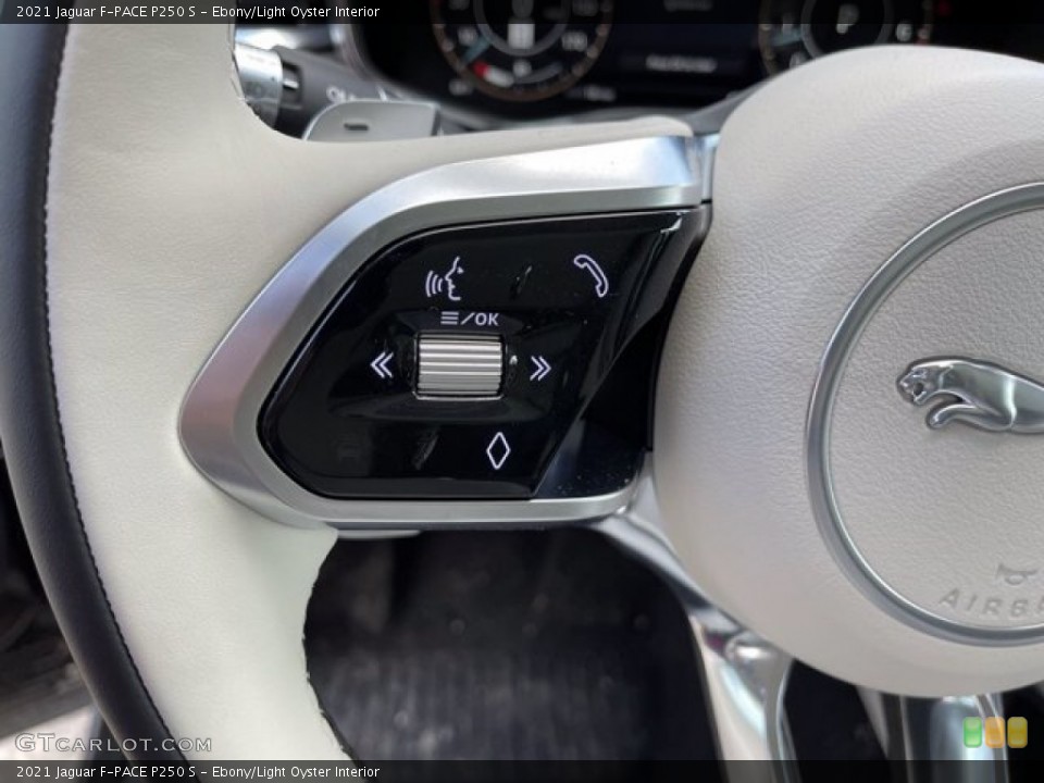 Ebony/Light Oyster Interior Steering Wheel for the 2021 Jaguar F-PACE P250 S #141343344