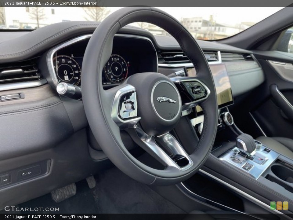 Ebony/Ebony Interior Steering Wheel for the 2021 Jaguar F-PACE P250 S #141343893