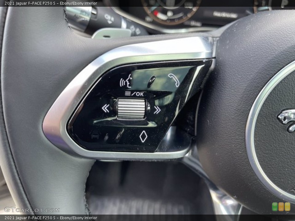 Ebony/Ebony Interior Steering Wheel for the 2021 Jaguar F-PACE P250 S #141343908
