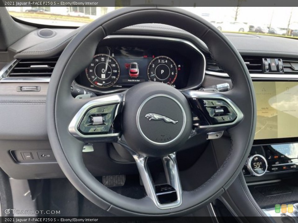 Ebony/Ebony Interior Steering Wheel for the 2021 Jaguar F-PACE P250 S #141343939