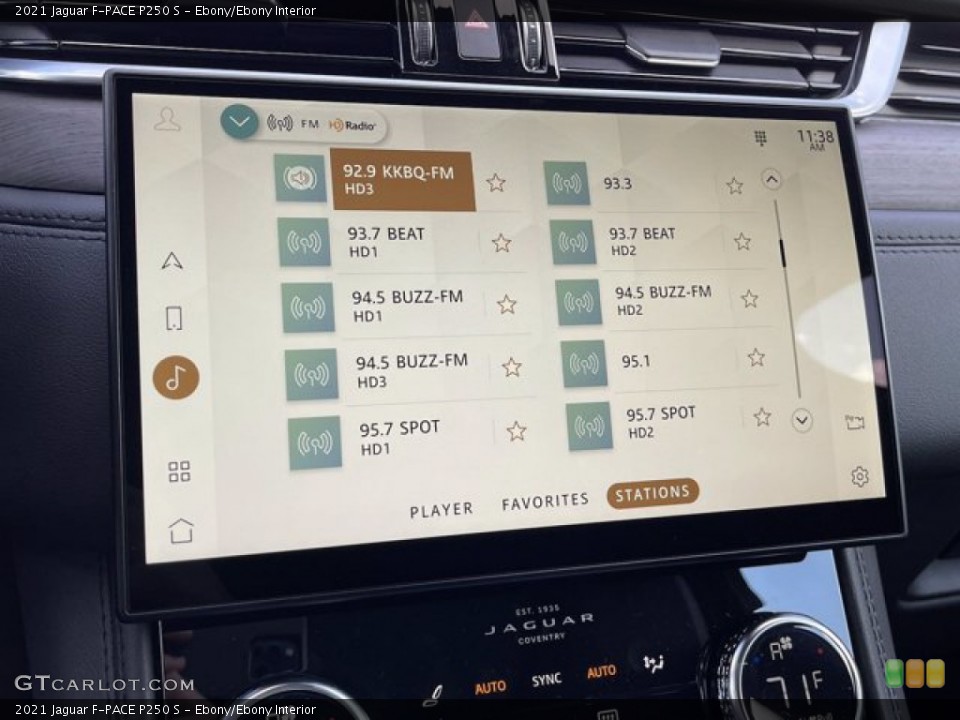 Ebony/Ebony Interior Audio System for the 2021 Jaguar F-PACE P250 S #141344001