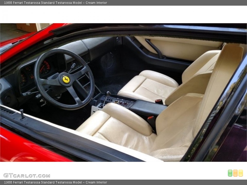 Cream Interior Photo for the 1988 Ferrari Testarossa  #141344487