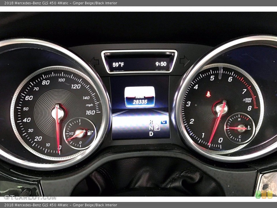 Ginger Beige/Black Interior Gauges for the 2018 Mercedes-Benz GLS 450 4Matic #141347268