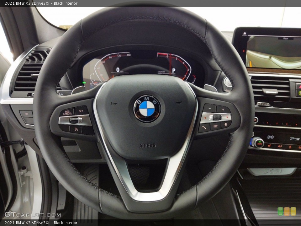 Black Interior Steering Wheel for the 2021 BMW X3 sDrive30i #141348933