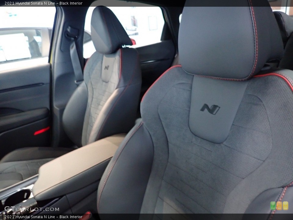 Black Interior Front Seat for the 2021 Hyundai Sonata N Line #141349602