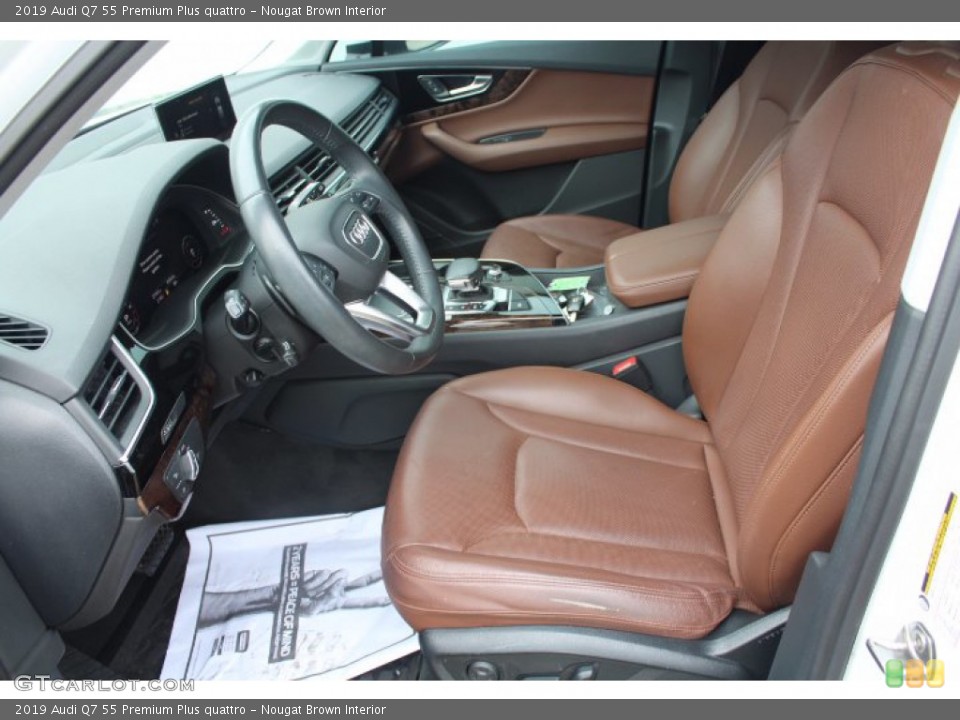 Nougat Brown Interior Front Seat for the 2019 Audi Q7 55 Premium Plus quattro #141351687