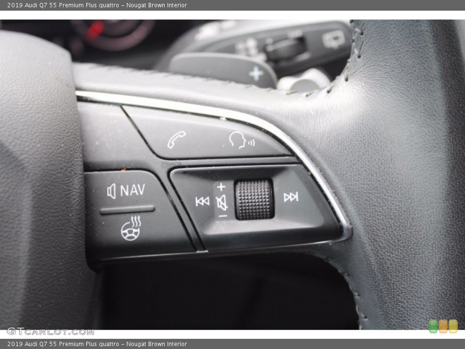 Nougat Brown Interior Steering Wheel for the 2019 Audi Q7 55 Premium Plus quattro #141351729