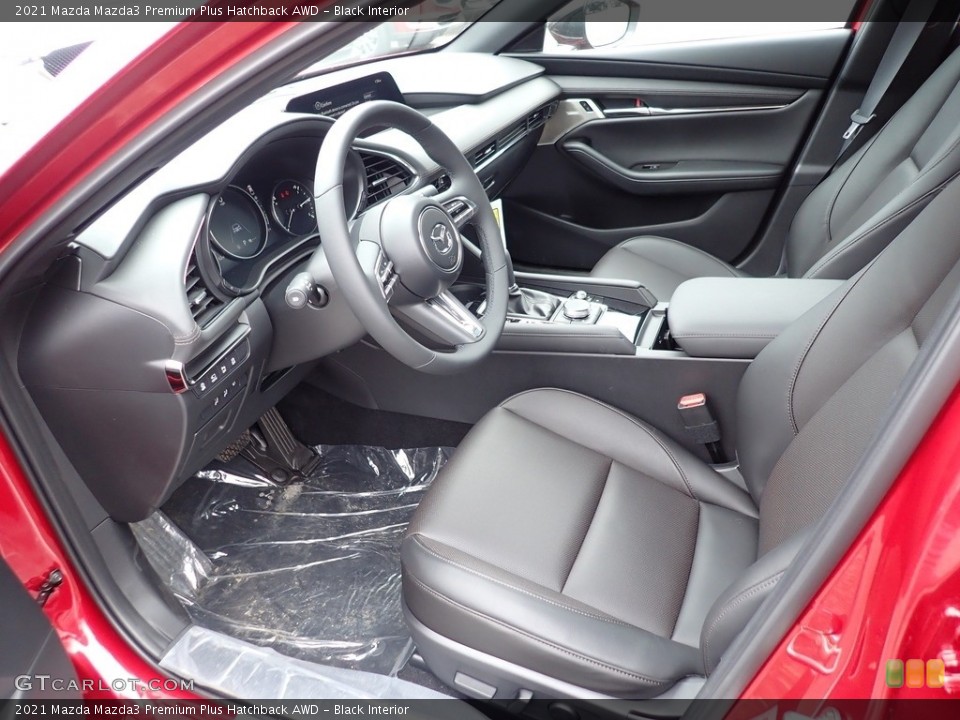 Black Interior Front Seat for the 2021 Mazda Mazda3 Premium Plus Hatchback AWD #141358998