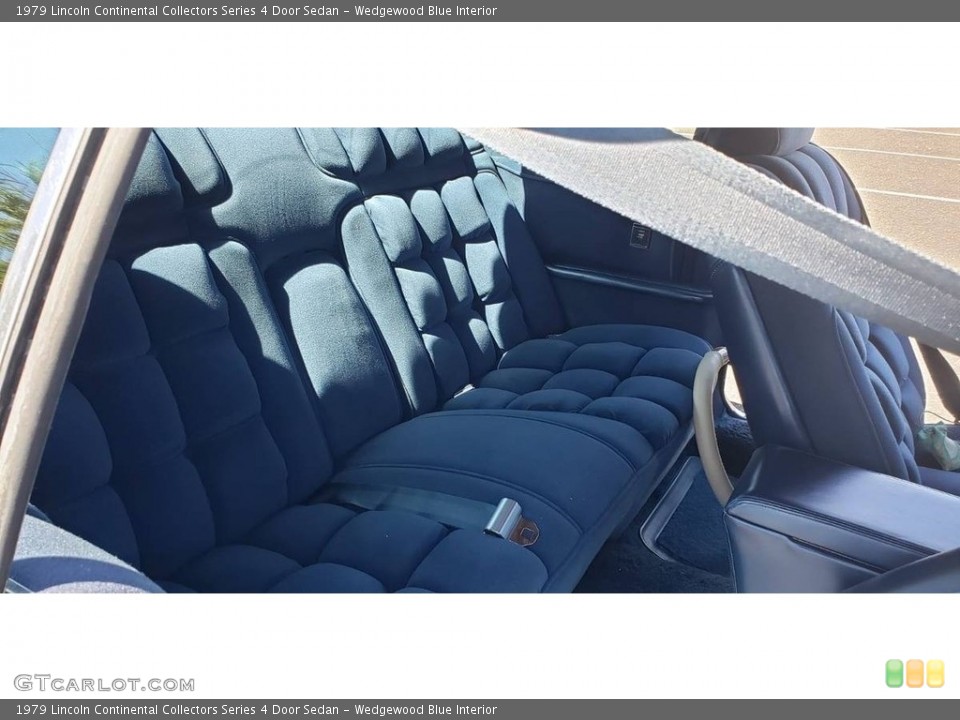 Wedgewood Blue Interior Rear Seat for the 1979 Lincoln Continental Collectors Series 4 Door Sedan #141361875