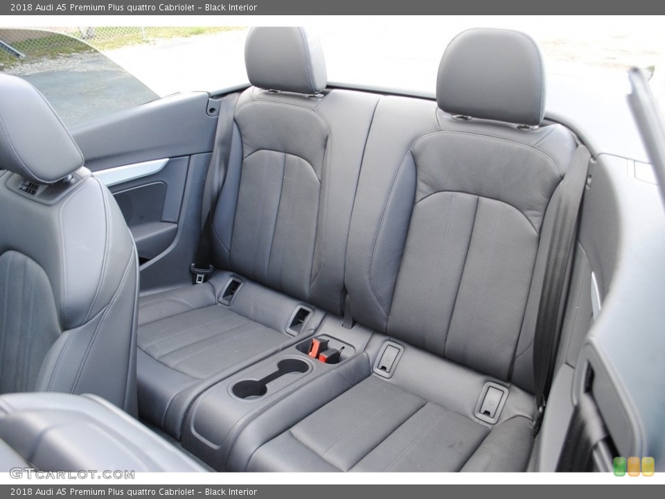 Black Interior Rear Seat for the 2018 Audi A5 Premium Plus quattro Cabriolet #141365490