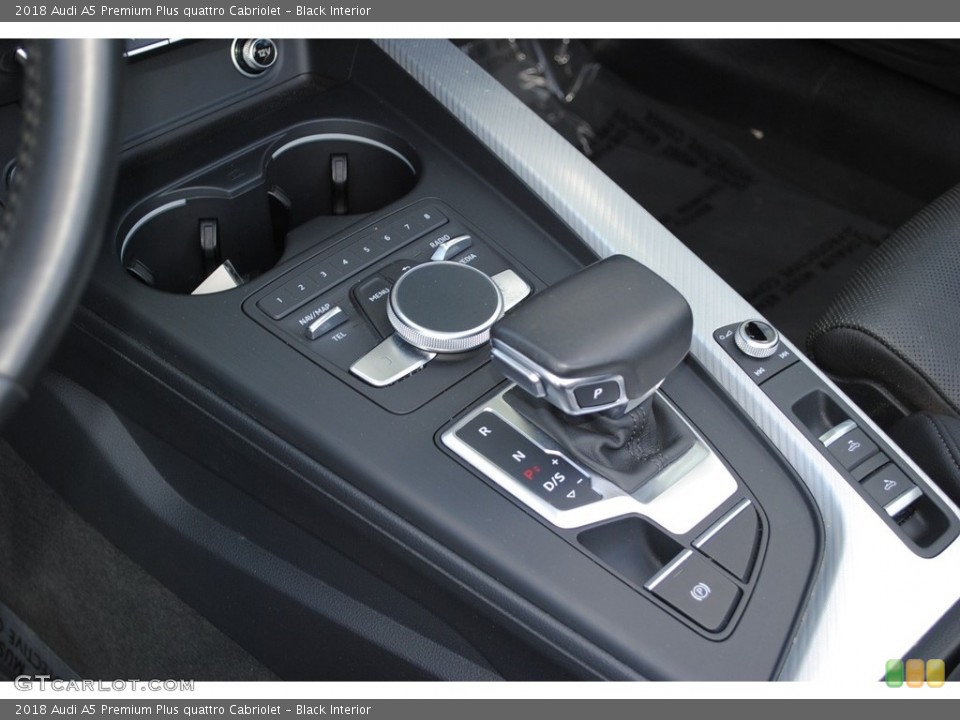 Black Interior Transmission for the 2018 Audi A5 Premium Plus quattro Cabriolet #141365508