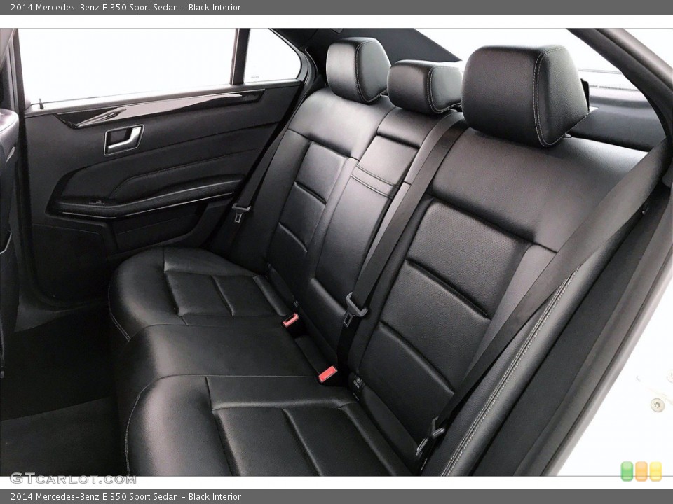Black Interior Rear Seat for the 2014 Mercedes-Benz E 350 Sport Sedan #141367566