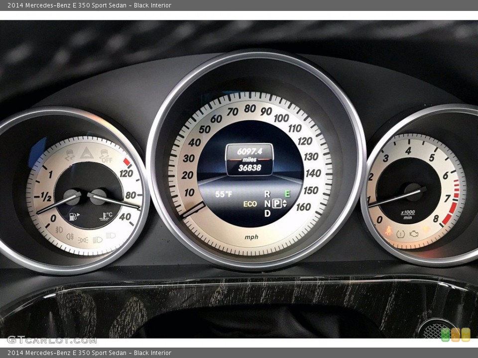 Black Interior Gauges for the 2014 Mercedes-Benz E 350 Sport Sedan #141367638