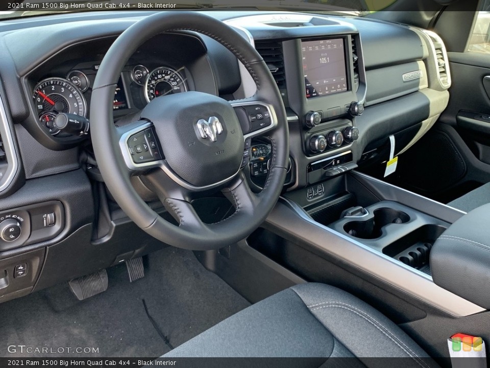 Black Interior Dashboard for the 2021 Ram 1500 Big Horn Quad Cab 4x4 #141368352