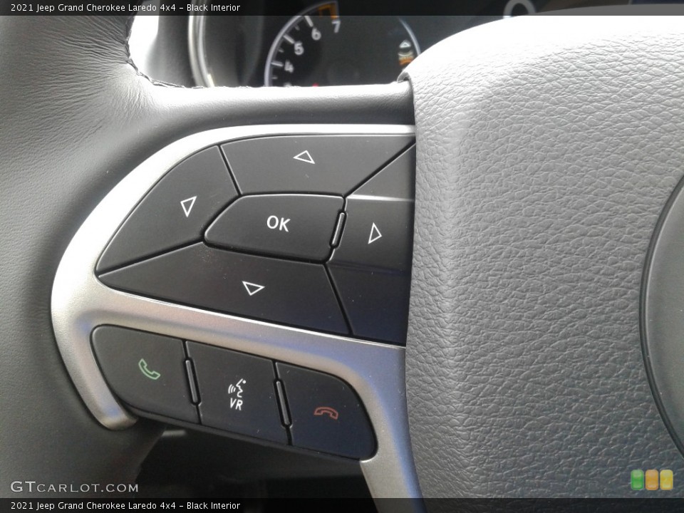 Black Interior Steering Wheel for the 2021 Jeep Grand Cherokee Laredo 4x4 #141369570
