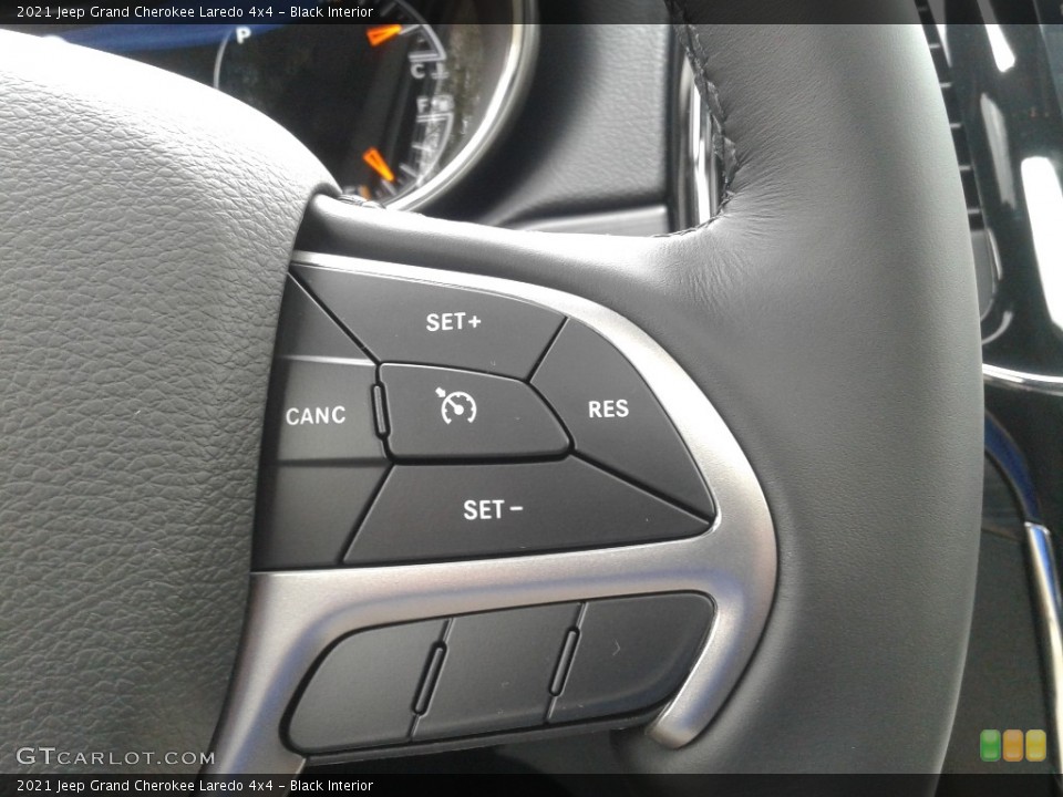 Black Interior Steering Wheel for the 2021 Jeep Grand Cherokee Laredo 4x4 #141369588