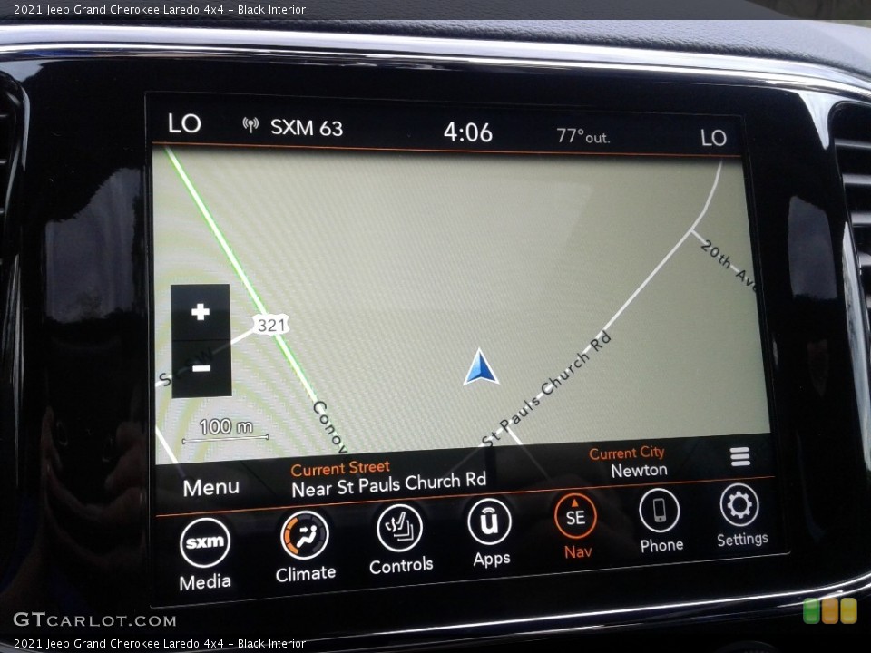 Black Interior Navigation for the 2021 Jeep Grand Cherokee Laredo 4x4 #141369669