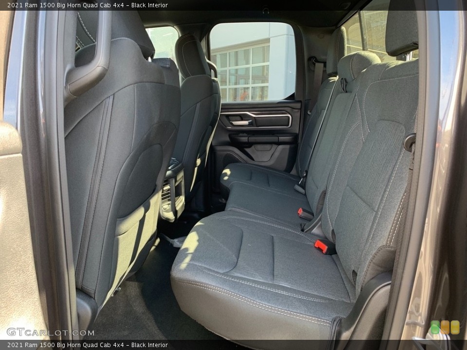 Black Interior Rear Seat for the 2021 Ram 1500 Big Horn Quad Cab 4x4 #141370866
