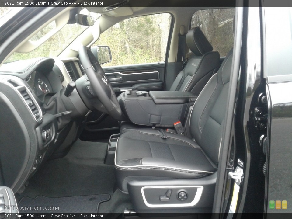 Black Interior Front Seat for the 2021 Ram 1500 Laramie Crew Cab 4x4 #141376490