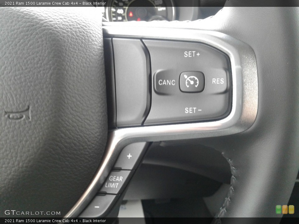 Black Interior Steering Wheel for the 2021 Ram 1500 Laramie Crew Cab 4x4 #141376550