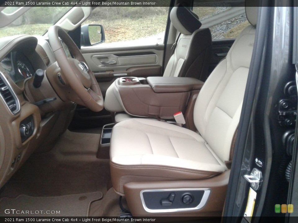 Light Frost Beige/Mountain Brown Interior Front Seat for the 2021 Ram 1500 Laramie Crew Cab 4x4 #141376748
