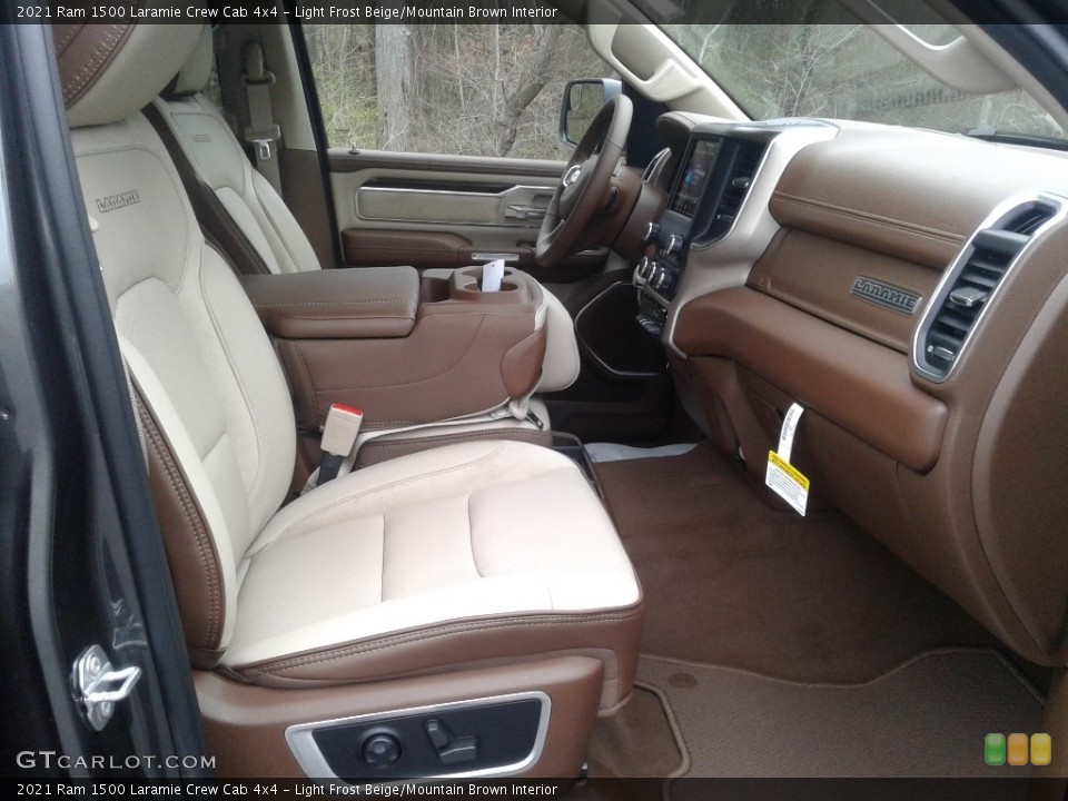 Light Frost Beige/Mountain Brown Interior Front Seat for the 2021 Ram 1500 Laramie Crew Cab 4x4 #141376784