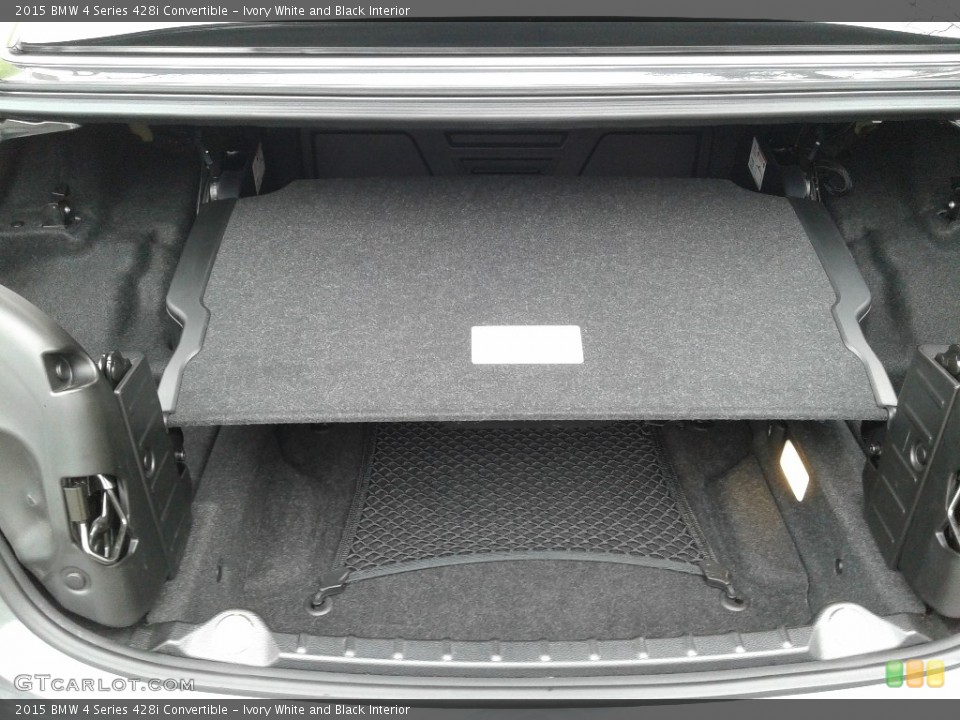Ivory White and Black Interior Trunk for the 2015 BMW 4 Series 428i Convertible #141379999