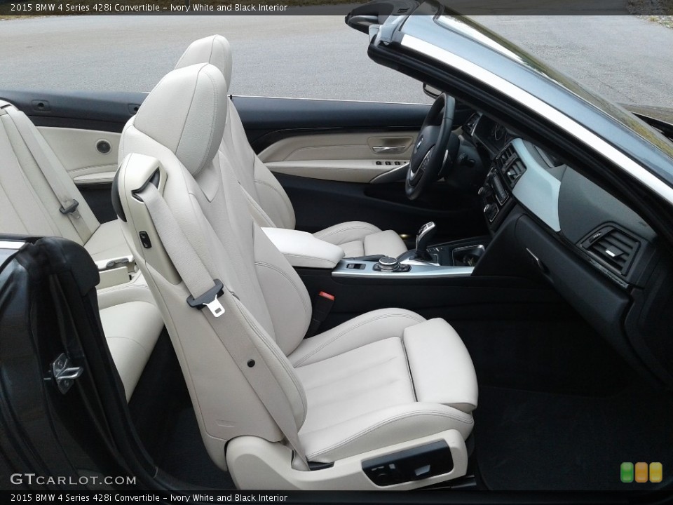 Ivory White and Black Interior Photo for the 2015 BMW 4 Series 428i Convertible #141380059