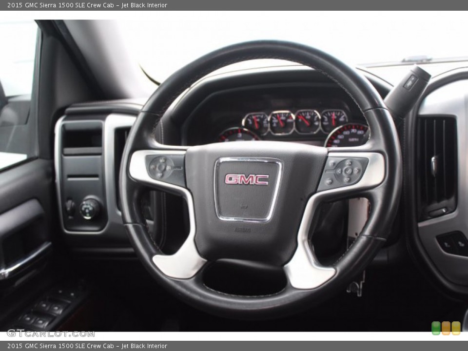 Jet Black Interior Steering Wheel for the 2015 GMC Sierra 1500 SLE Crew Cab #141381040