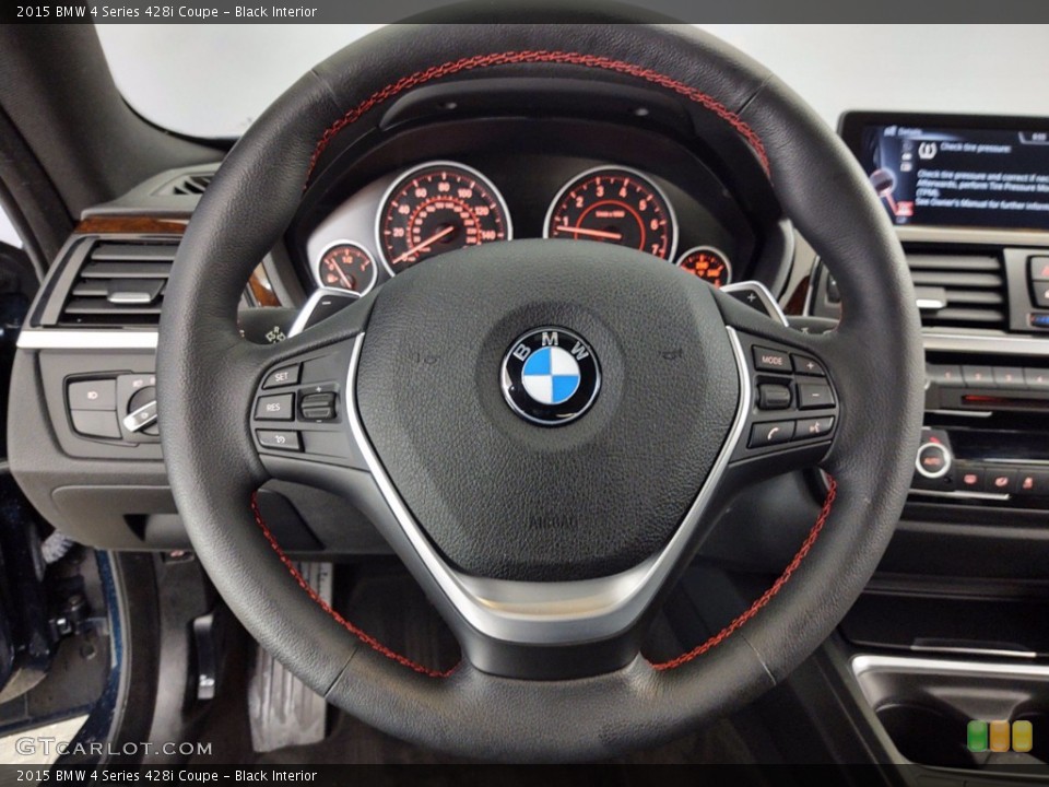Black Interior Steering Wheel for the 2015 BMW 4 Series 428i Coupe #141381415