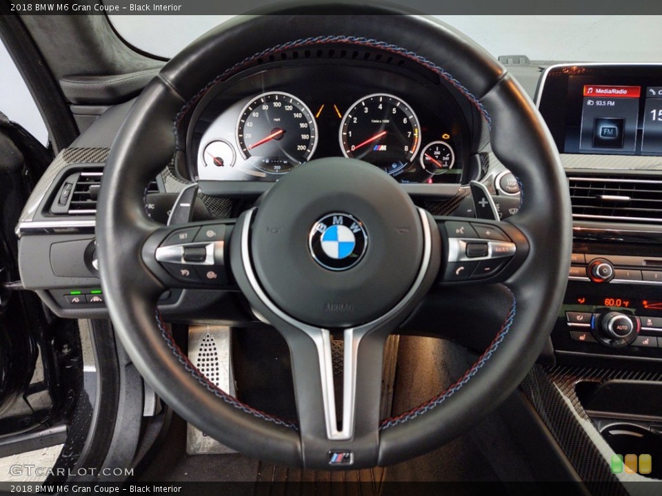 Black Interior Steering Wheel for the 2018 BMW M6 Gran Coupe #141382450