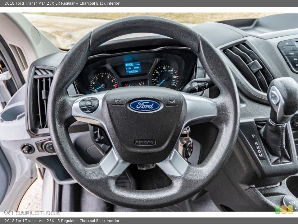 Charcoal Black Interior Steering Wheel for the 2018 Ford Transit Van 250 LR Regular #141385228