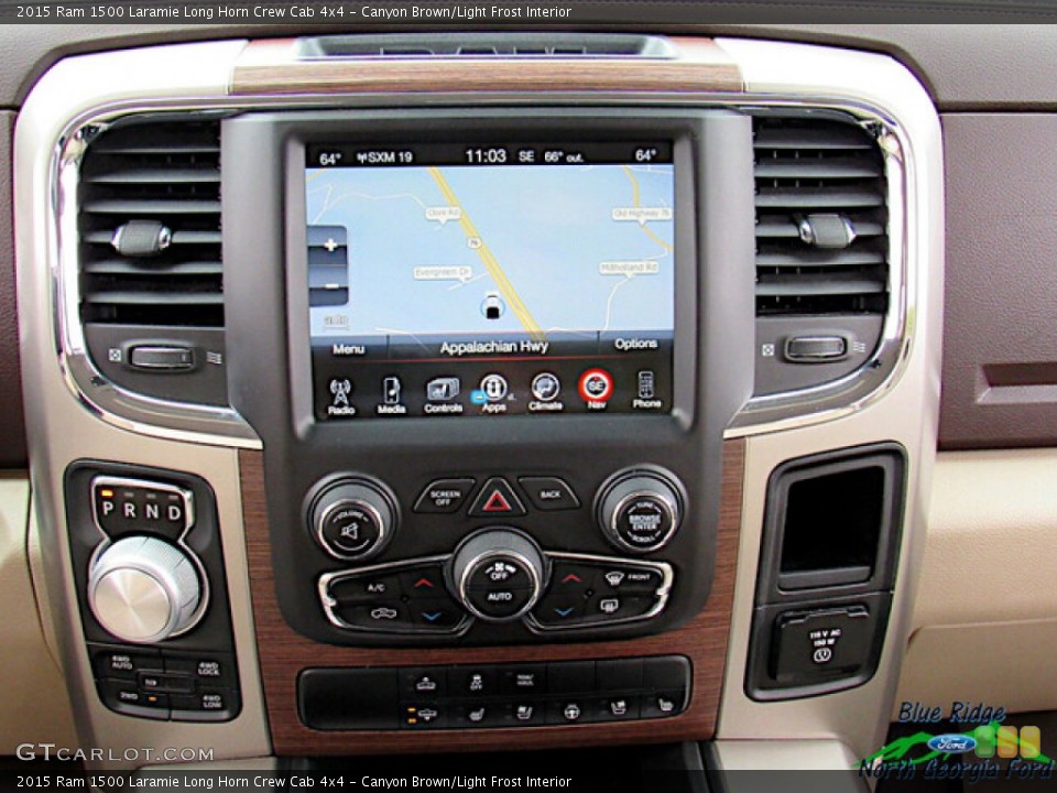 Canyon Brown/Light Frost Interior Navigation for the 2015 Ram 1500 Laramie Long Horn Crew Cab 4x4 #141387853