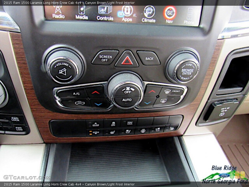 Canyon Brown/Light Frost Interior Controls for the 2015 Ram 1500 Laramie Long Horn Crew Cab 4x4 #141387913