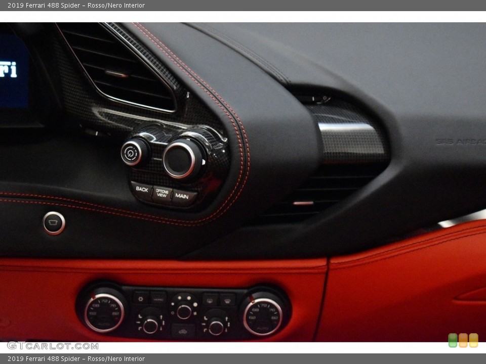 Rosso/Nero Interior Controls for the 2019 Ferrari 488 Spider #141387994
