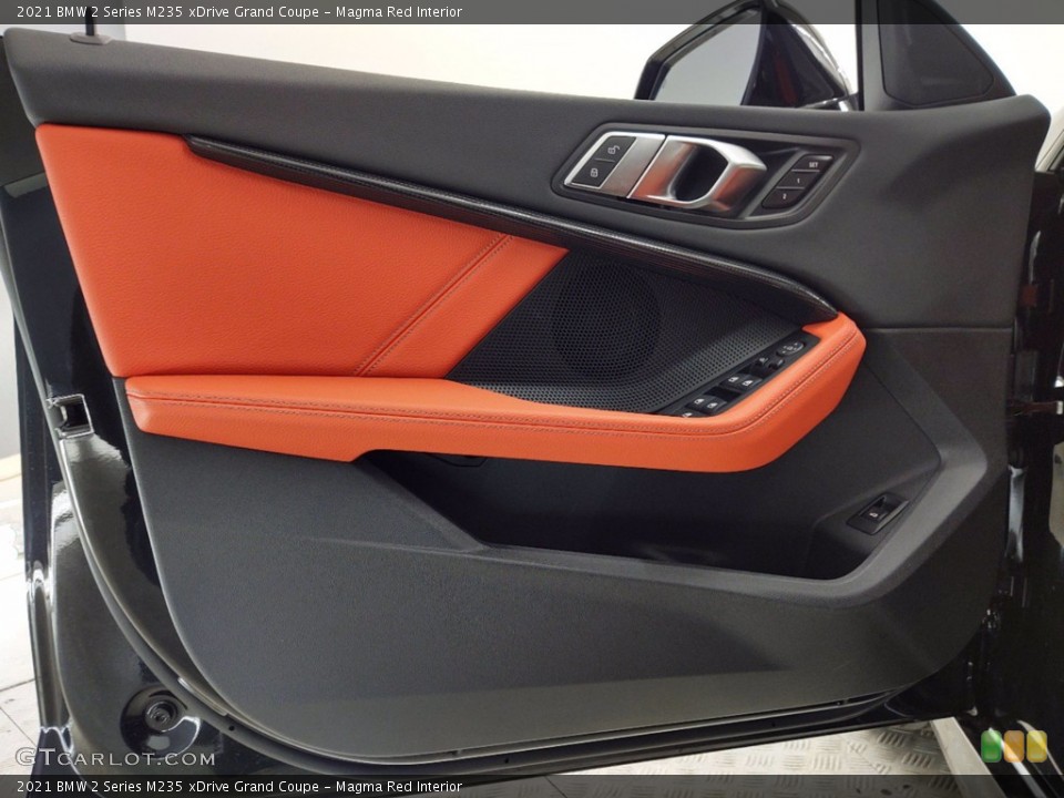 Magma Red Interior Door Panel for the 2021 BMW 2 Series M235 xDrive Grand Coupe #141392314