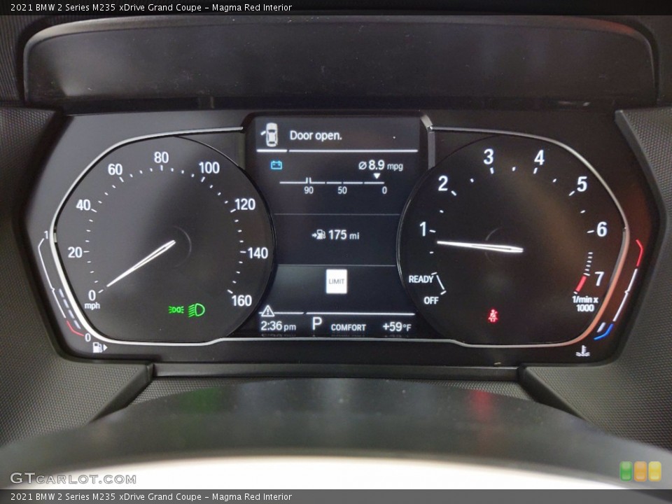 Magma Red Interior Gauges for the 2021 BMW 2 Series M235 xDrive Grand Coupe #141392505