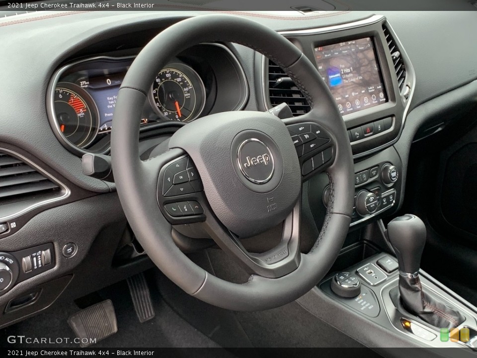 Black Interior Steering Wheel for the 2021 Jeep Cherokee Traihawk 4x4 #141392939