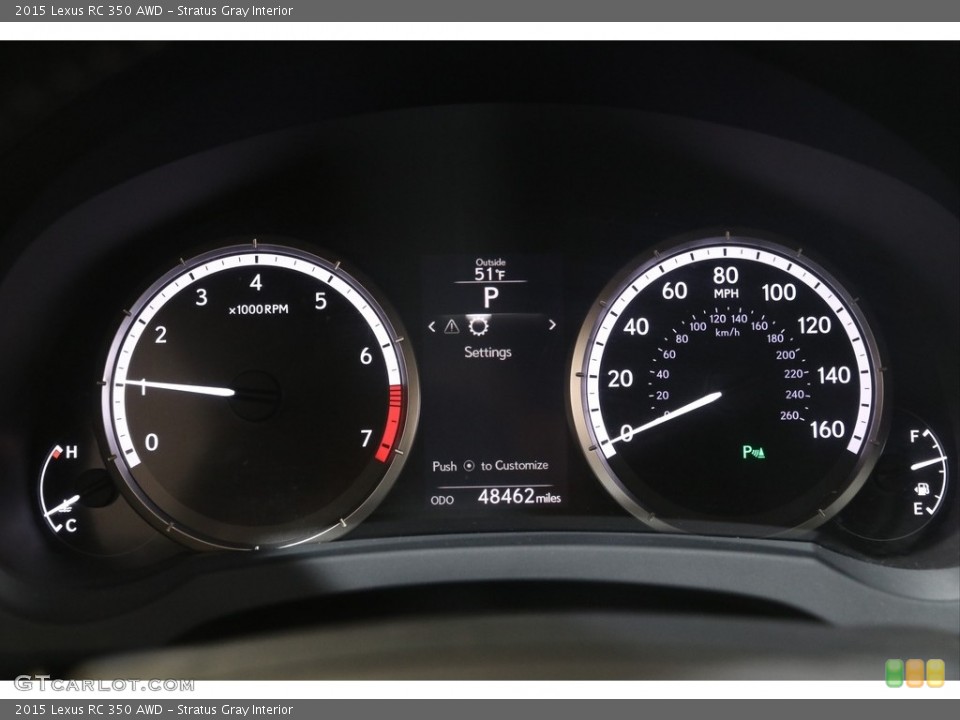 Stratus Gray Interior Gauges for the 2015 Lexus RC 350 AWD #141394242