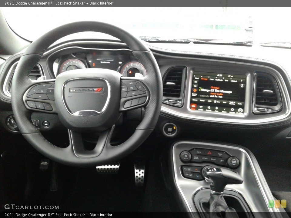 Black Interior Dashboard for the 2021 Dodge Challenger R/T Scat Pack Shaker #141397320