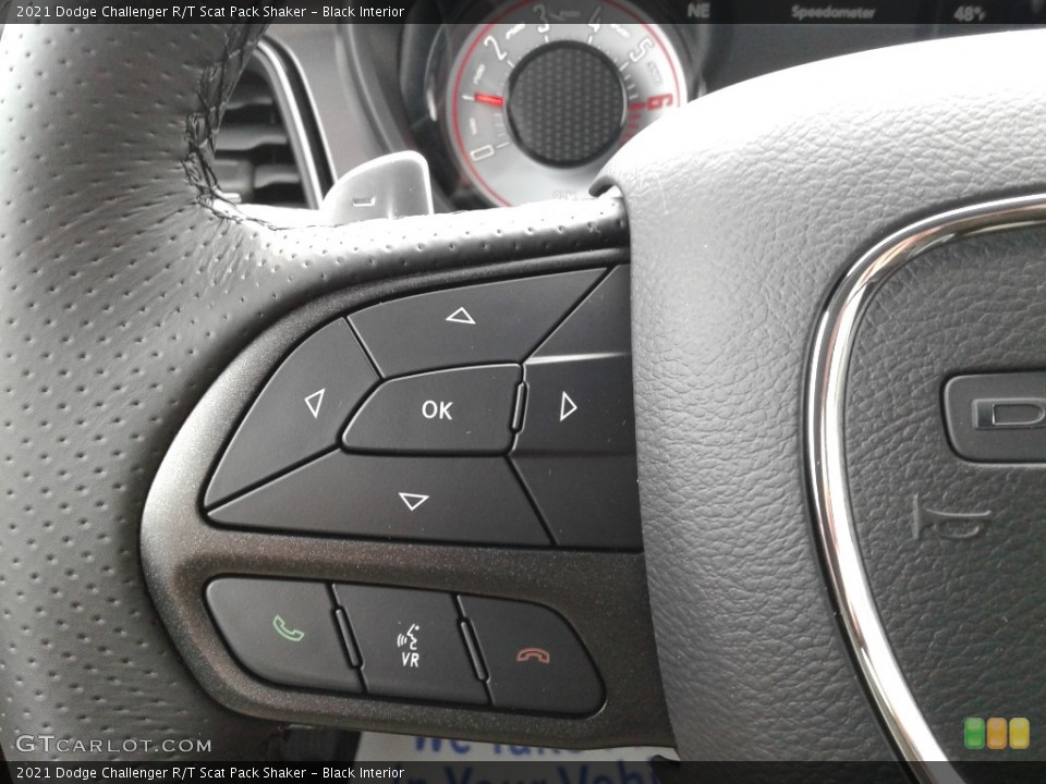 Black Interior Steering Wheel for the 2021 Dodge Challenger R/T Scat Pack Shaker #141397344