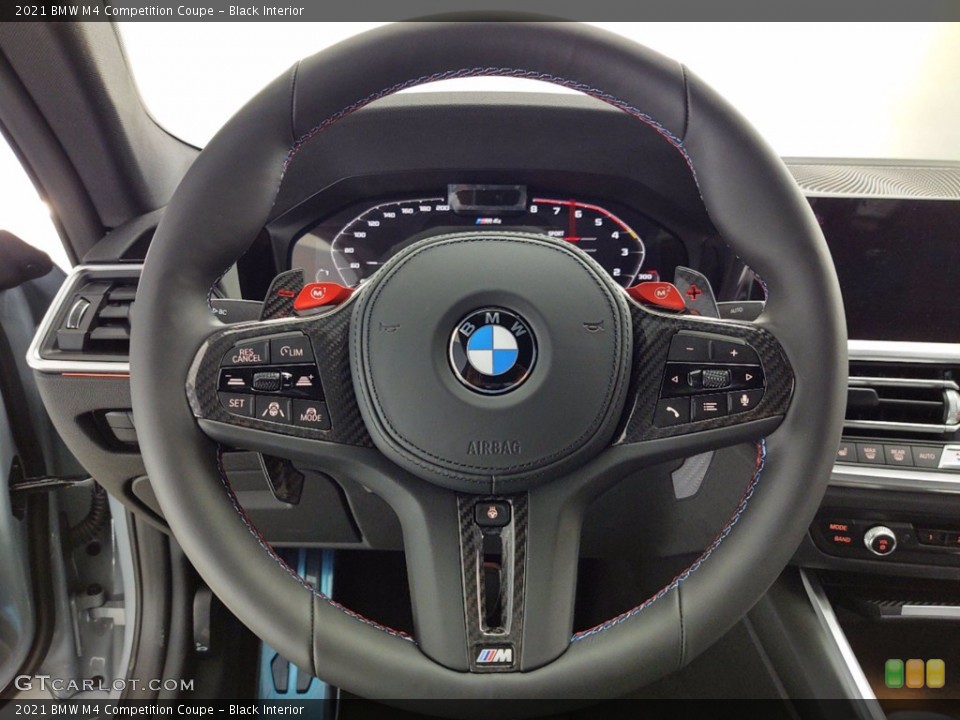Black Interior Steering Wheel for the 2021 BMW M4 Competition Coupe #141404571