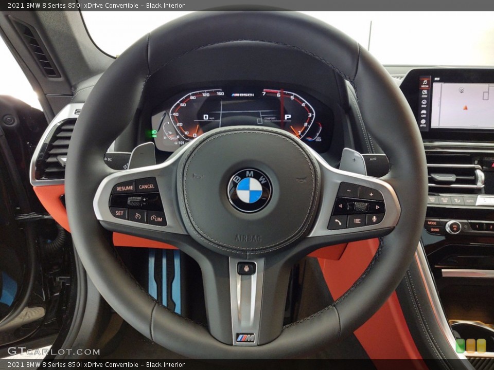Black Interior Steering Wheel for the 2021 BMW 8 Series 850i xDrive Convertible #141404928