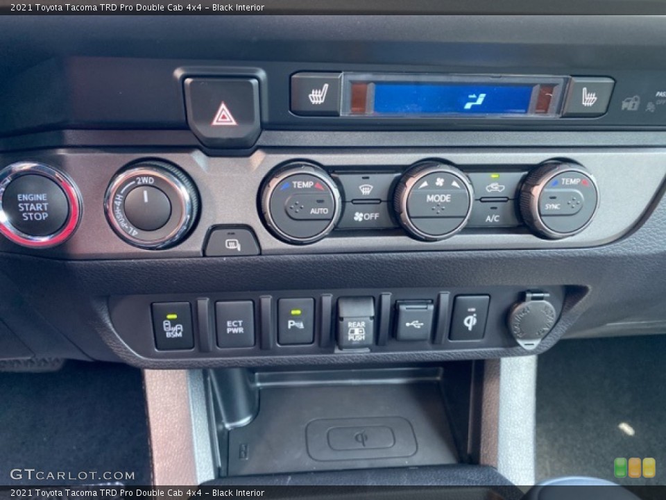 Black Interior Controls for the 2021 Toyota Tacoma TRD Pro Double Cab 4x4 #141408119