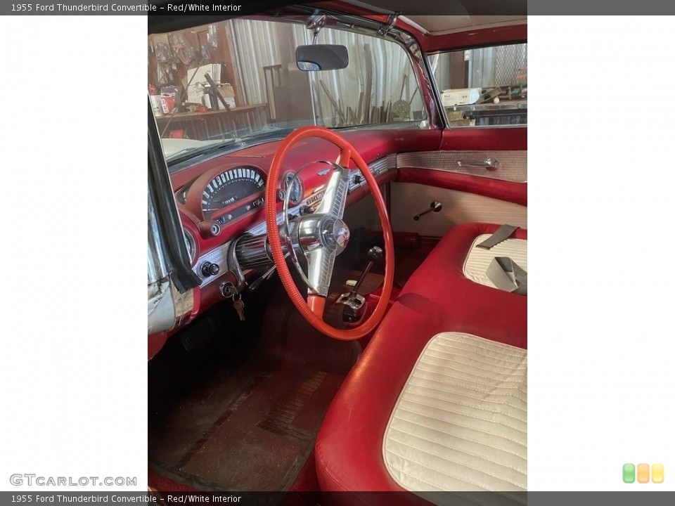Red/White Interior Photo for the 1955 Ford Thunderbird Convertible #141408947