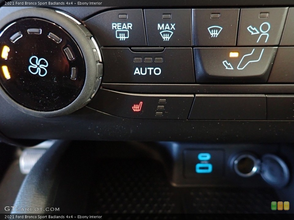 Ebony Interior Controls for the 2021 Ford Bronco Sport Badlands 4x4 #141408977