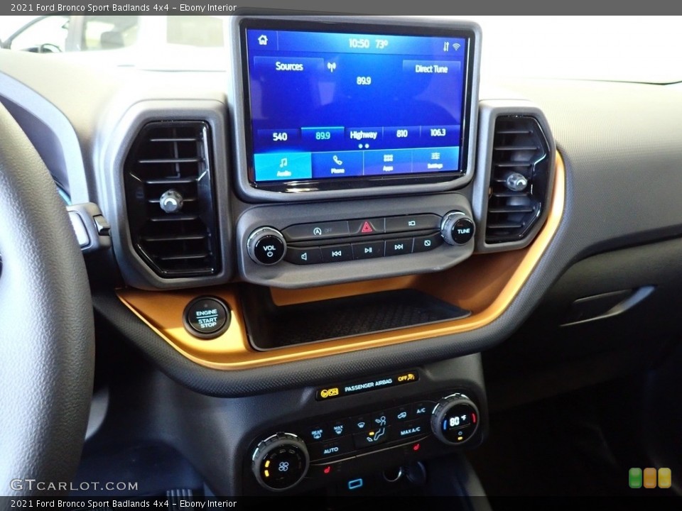 Ebony Interior Controls for the 2021 Ford Bronco Sport Badlands 4x4 #141409073