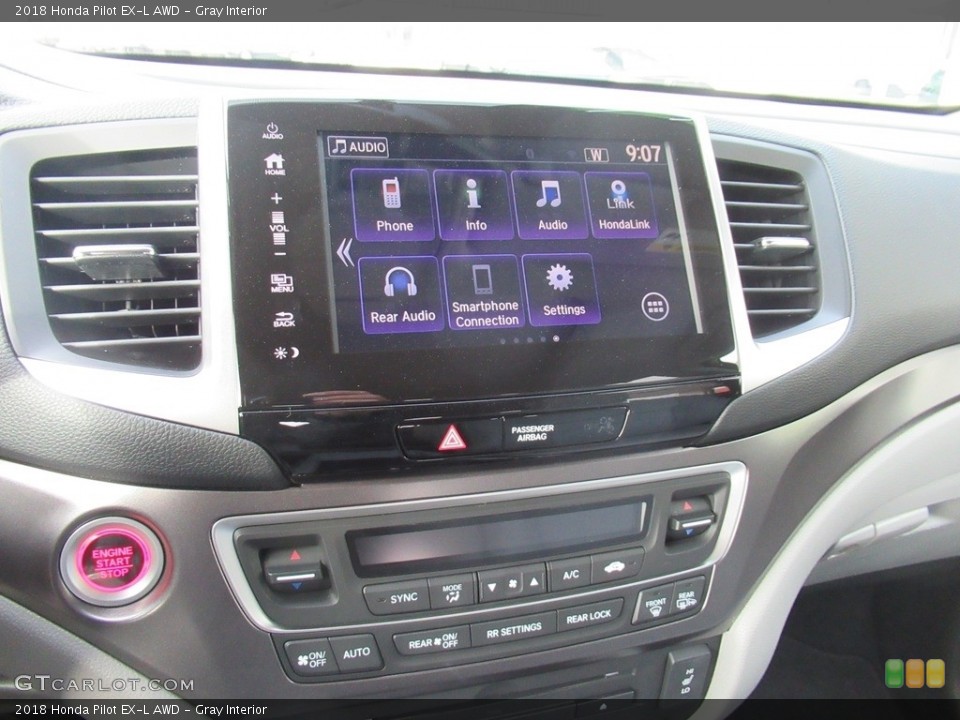 Gray Interior Controls for the 2018 Honda Pilot EX-L AWD #141410495